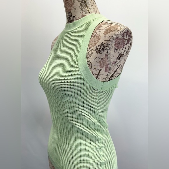 SOLID & STRIPED Pistachio Green CARSON Ribbed Fitted Tank Top size M - Picture 2 of 12
